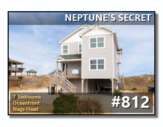 Click to View More Information For Outer Banks Vacation Rental #812, NEPTUNE'S SECRET
